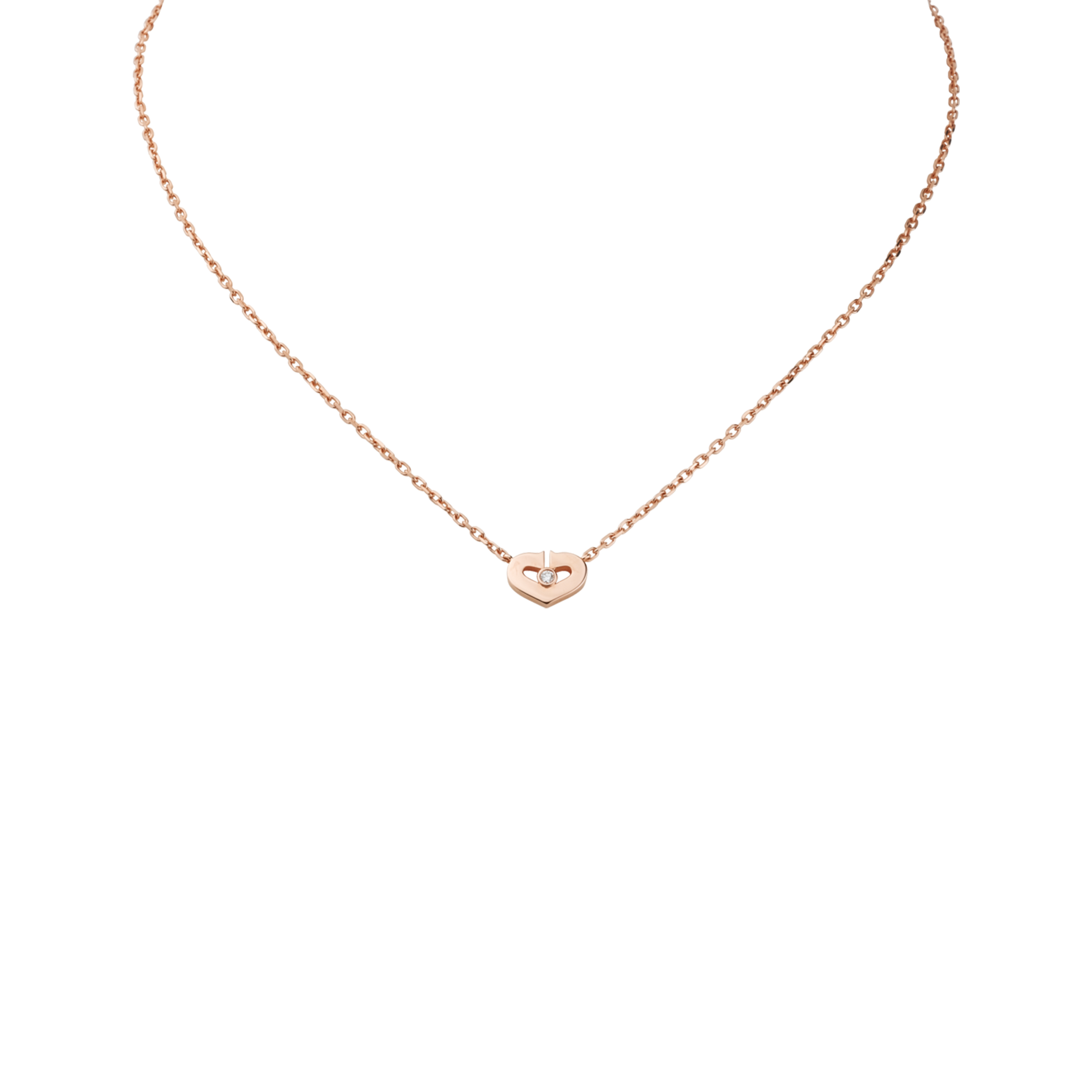 CARTIER HEART SHAPED NECKLACE B3040400